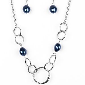 Paparazzi Lead Role Blue Necklace Set